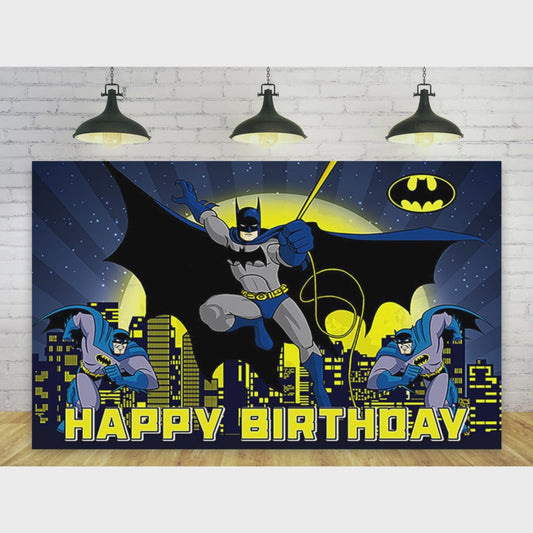 Batman Superhero Birthday Backdrop