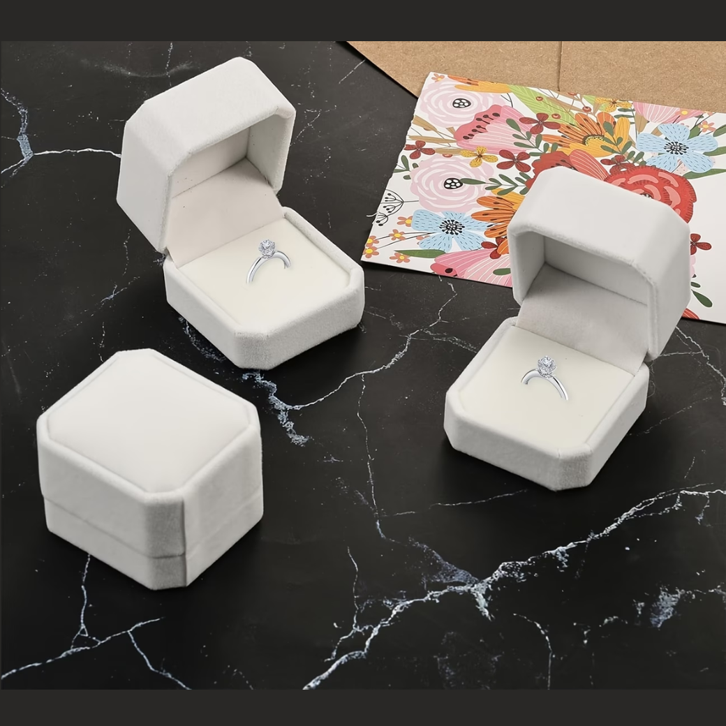 Velvet Jewelry Ring Box