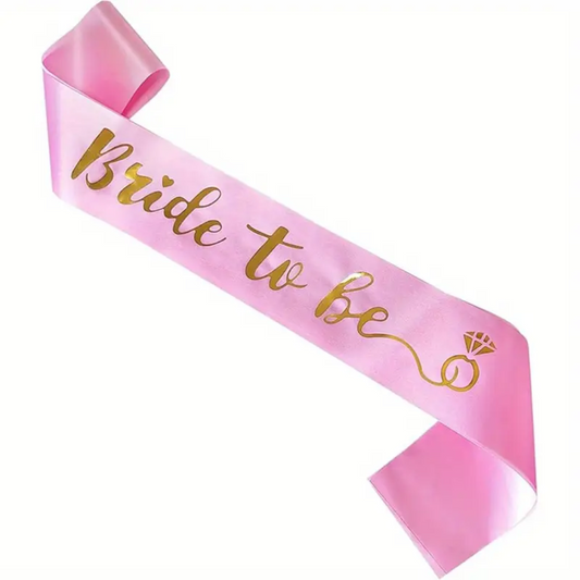 Gold and Pink Bride to be Sash