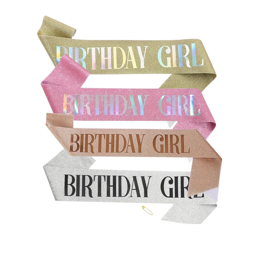 Birthday Girl Glitter Sash