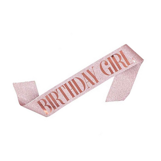 1pcs Rose Gold Birthday Girl Sash