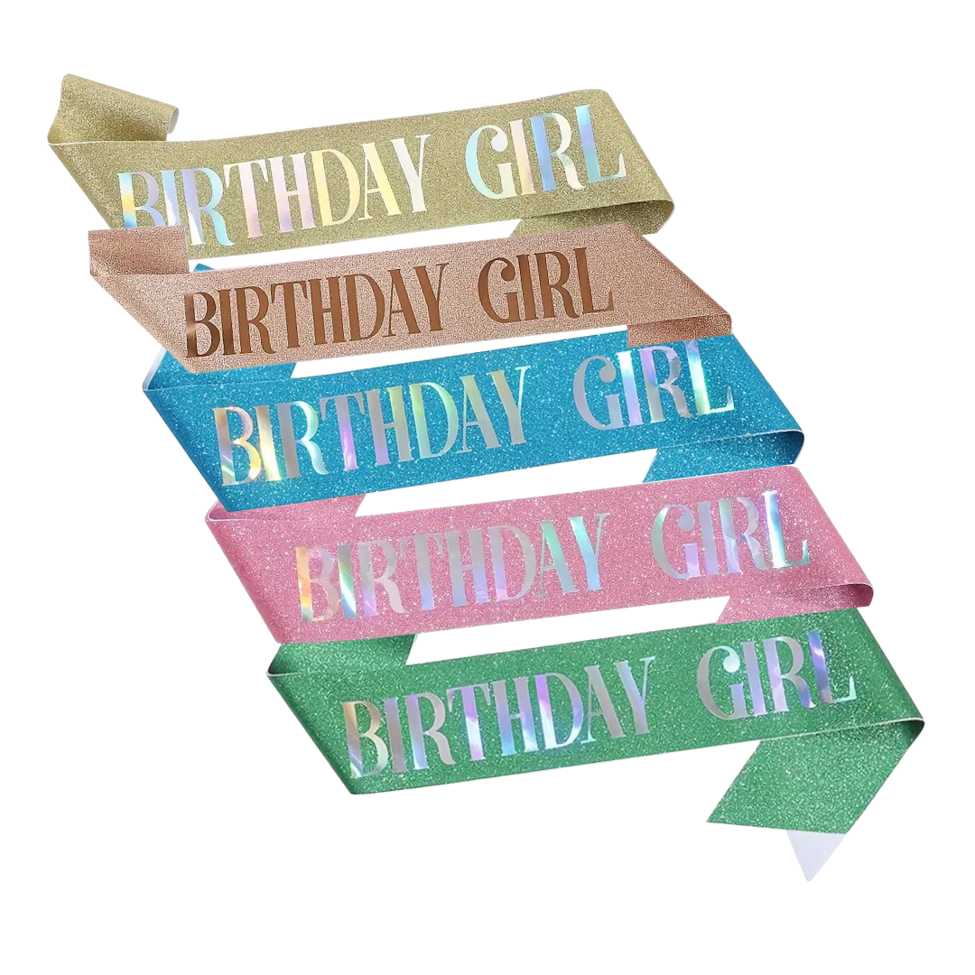 Birthday Girl Glitter Sash