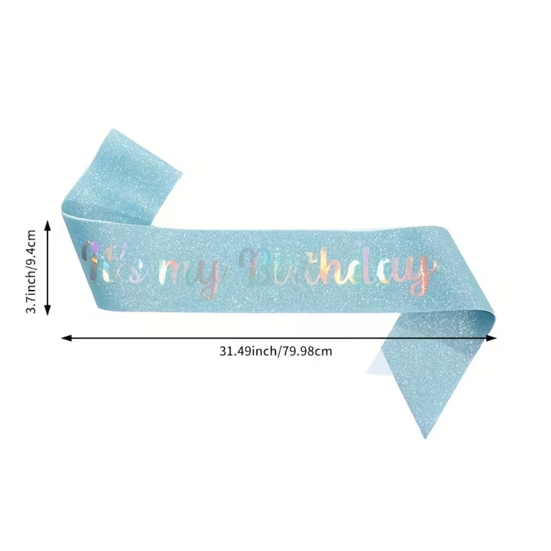 It's My Birthday Glitter Sash