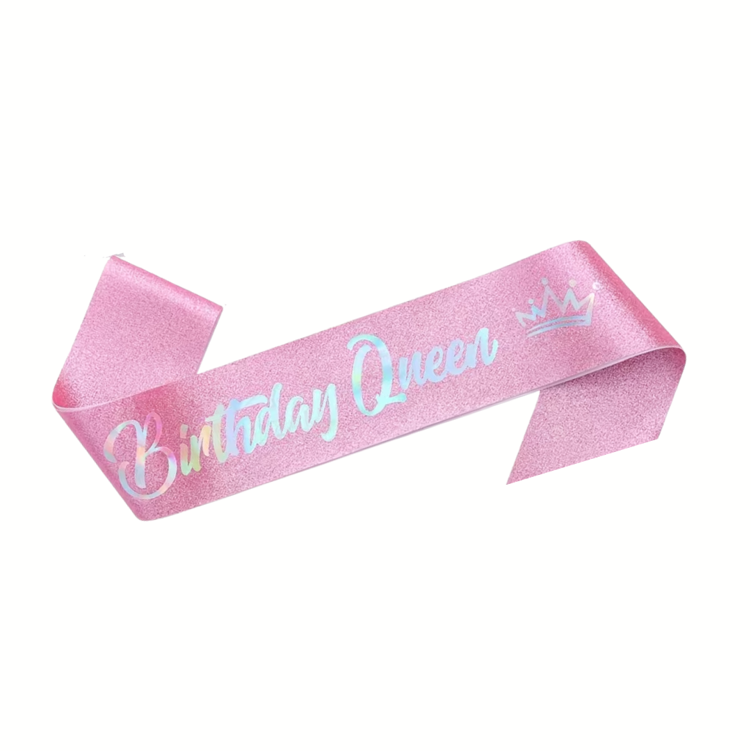 Glitter Birthday Queen Sash