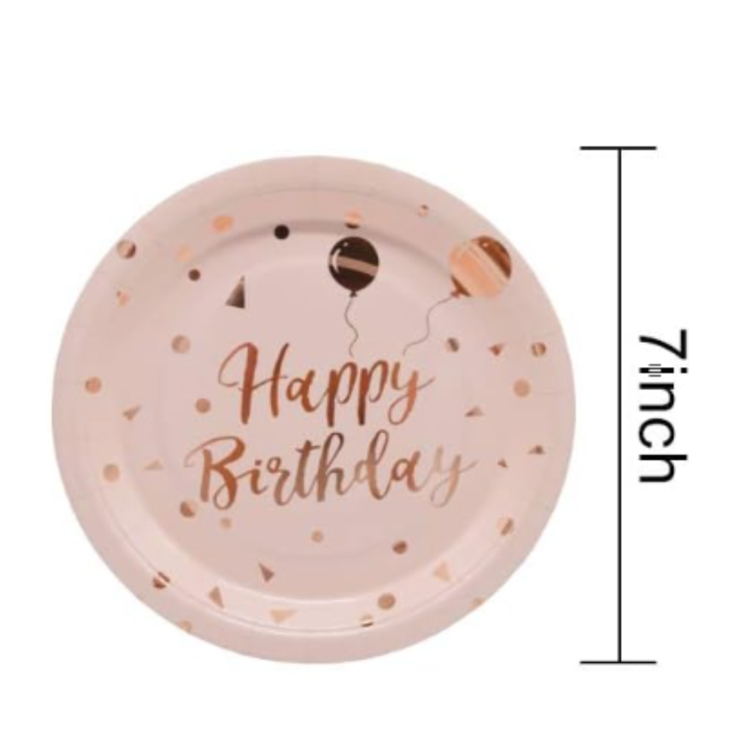 Rose Gold Dot Party Dinnerware