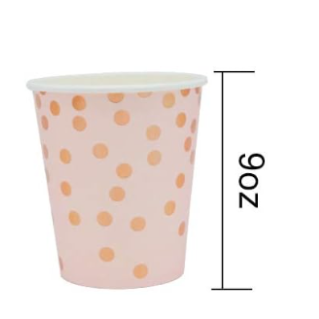 Rose Gold Dot Party Dinnerware