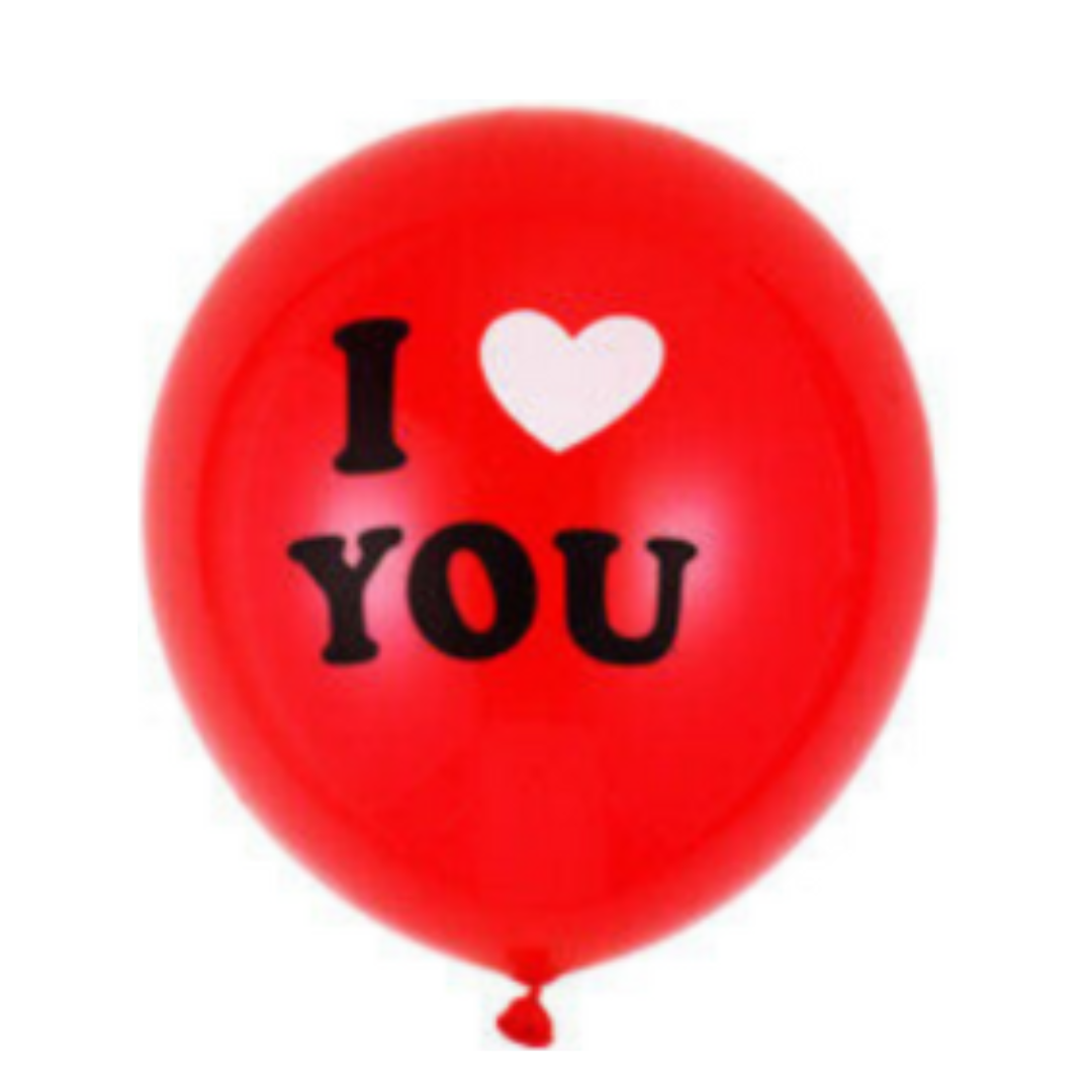 12 inch Heart Printed Balloons