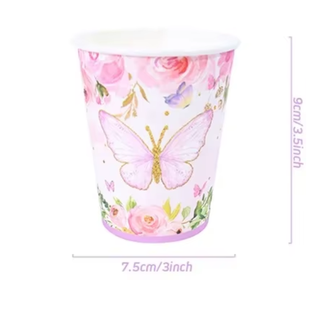 Pink Butterfly Party Dinnerware