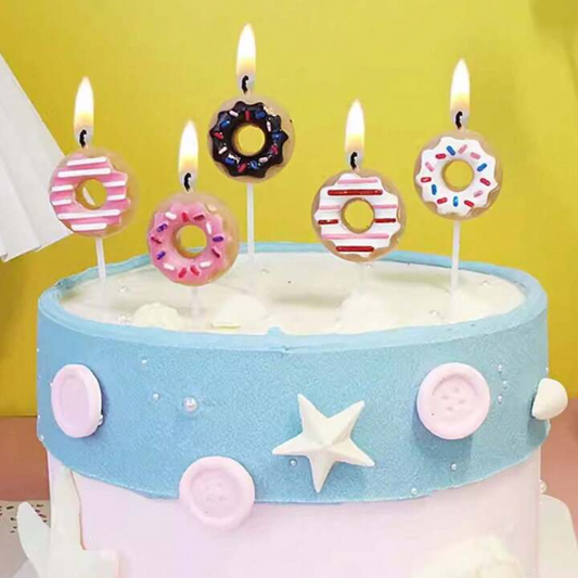 5pcs Donut Style Candle Set