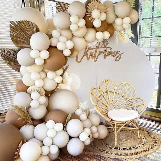 115pcs Coffee Brown Balloon Garland Kit