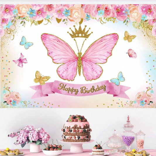 Pink Butterfly the Backdrop