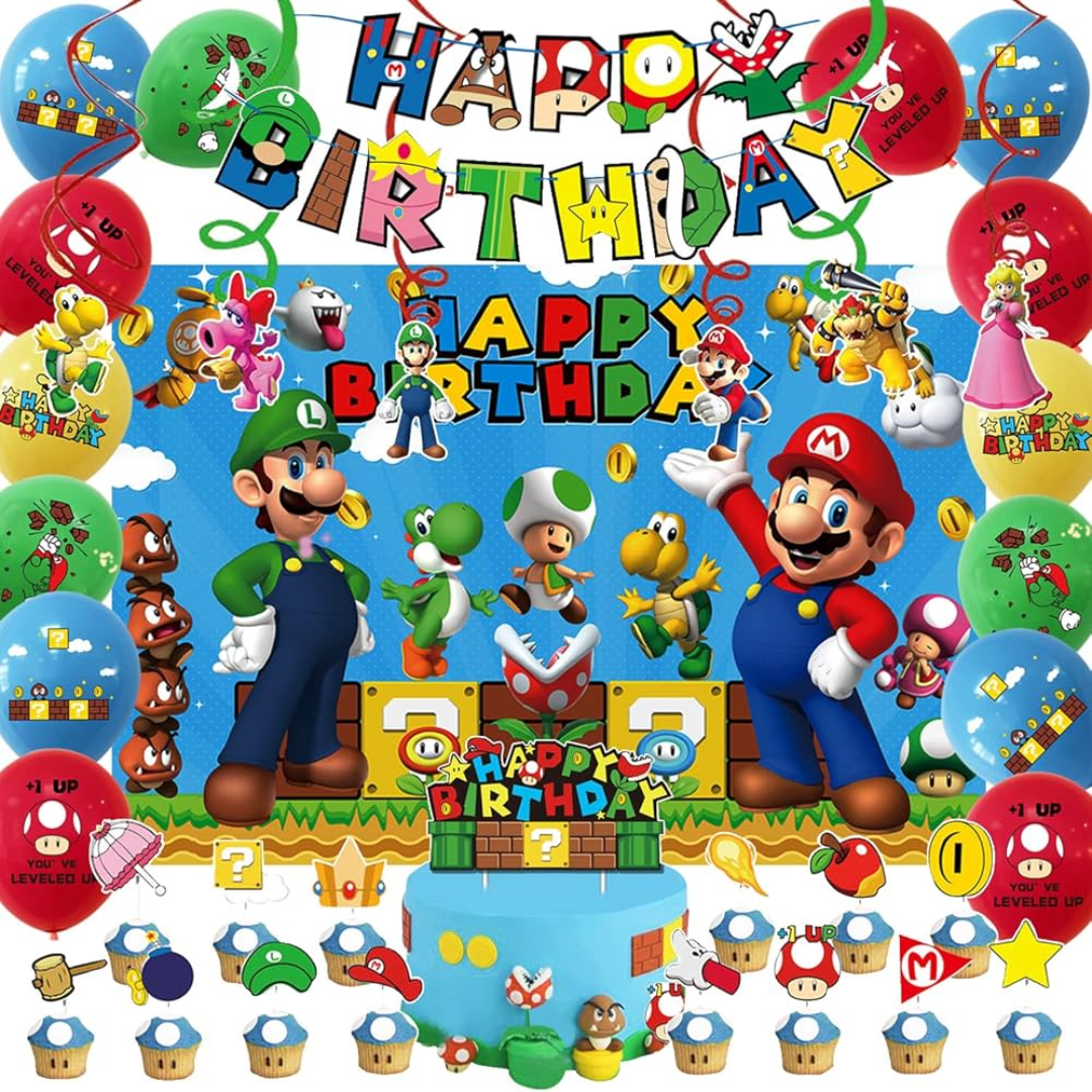 27pcs Super Mario Balloons