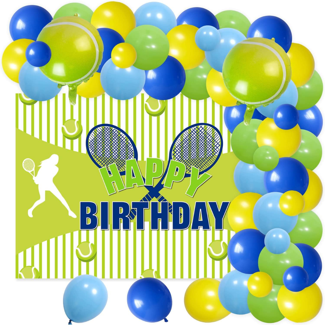 68pcs Green Tennis Theme Balloons Garland Kit