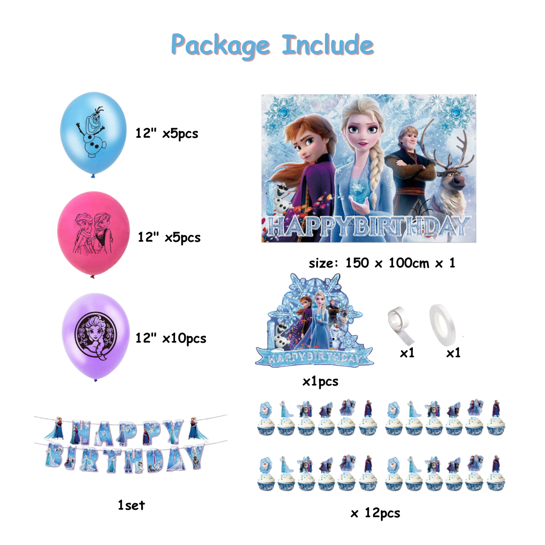 26pcs Frozen Theme Balloon