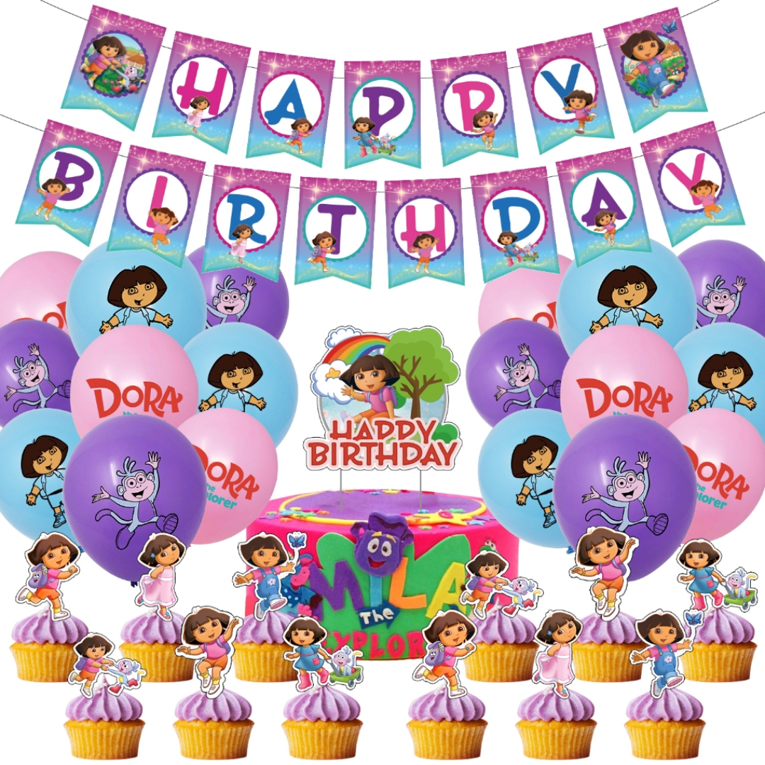 23pcs Dora Theme Balloon Decorations