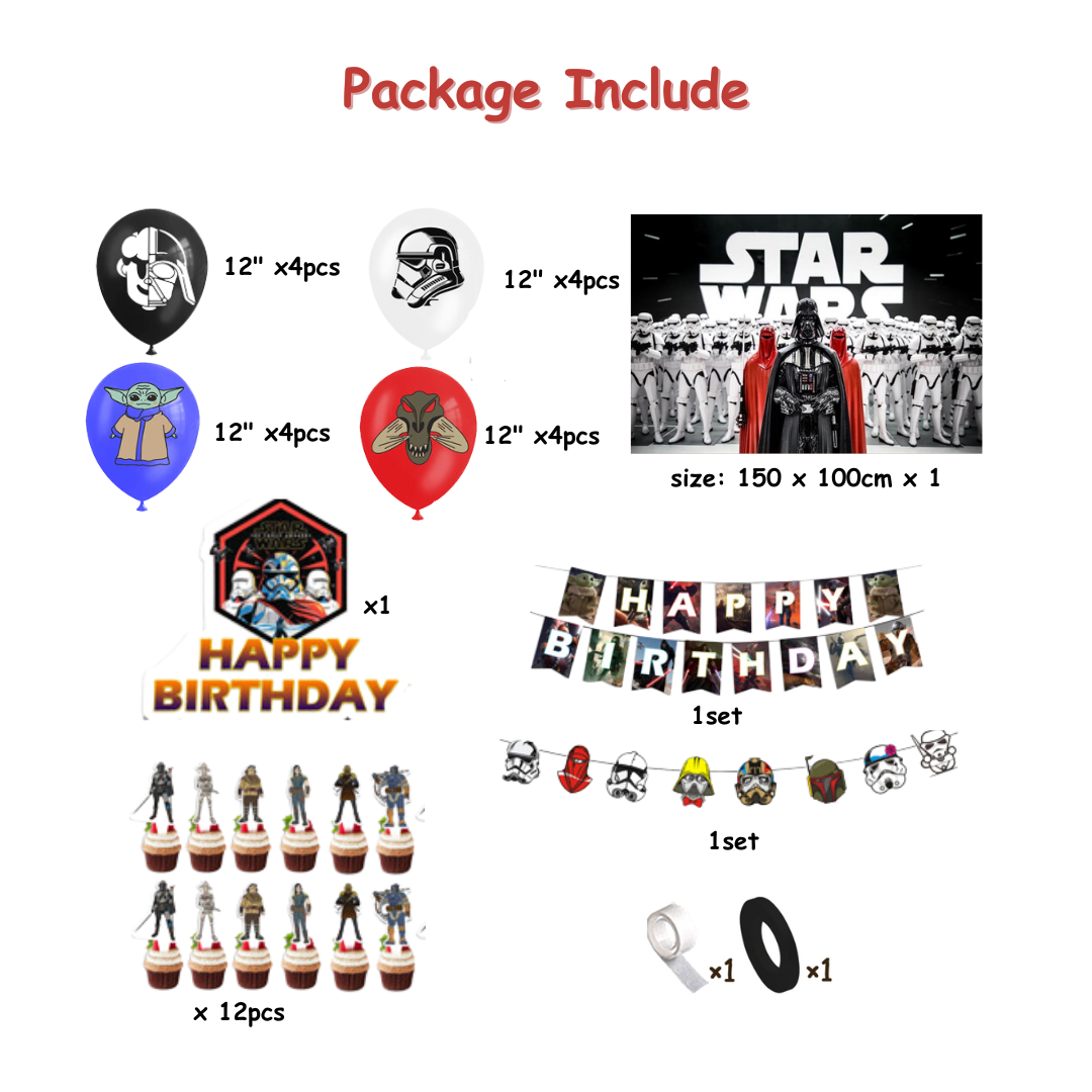 23pcs Star Wars Theme Balloon