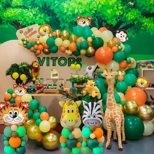 161pcs Jungle Forest Animal Theme Balloon set