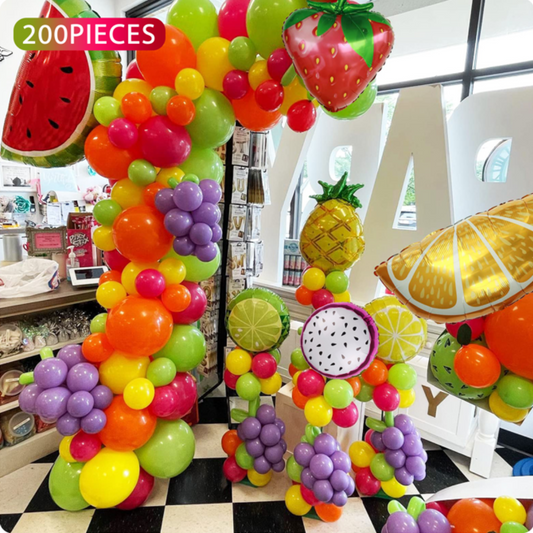 200pcs Tropical Fruit Balloon Decorations Kit