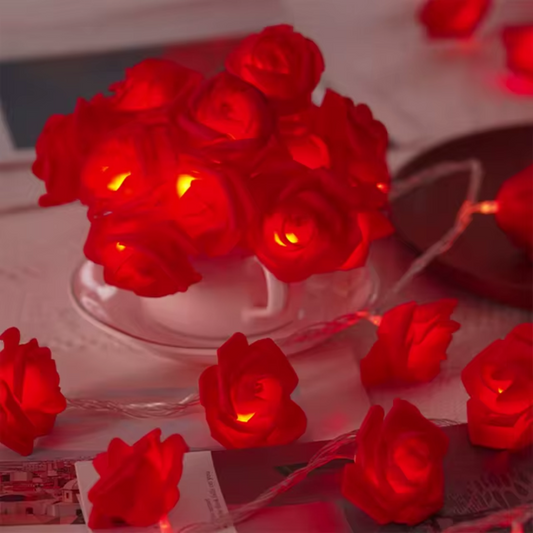 2m Red Rose Flower Led String Light