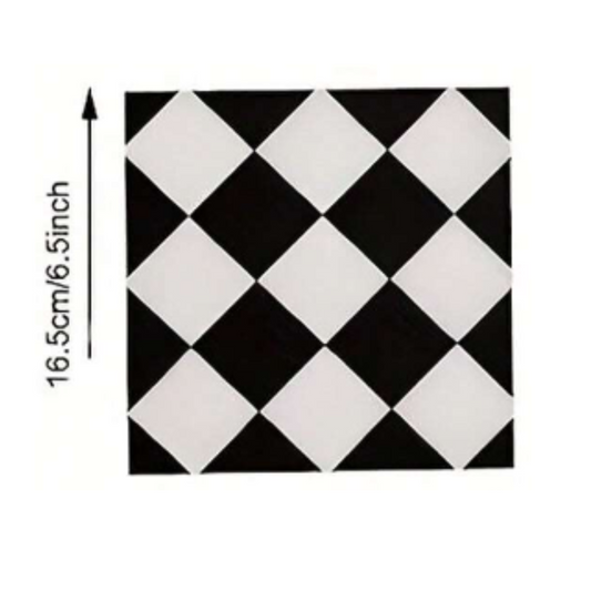 20pcs Black & White Checkered  Napkins