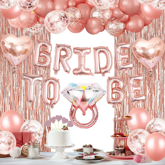 29pcs Rose Gold Bride to be Party Balloon Garland Kit