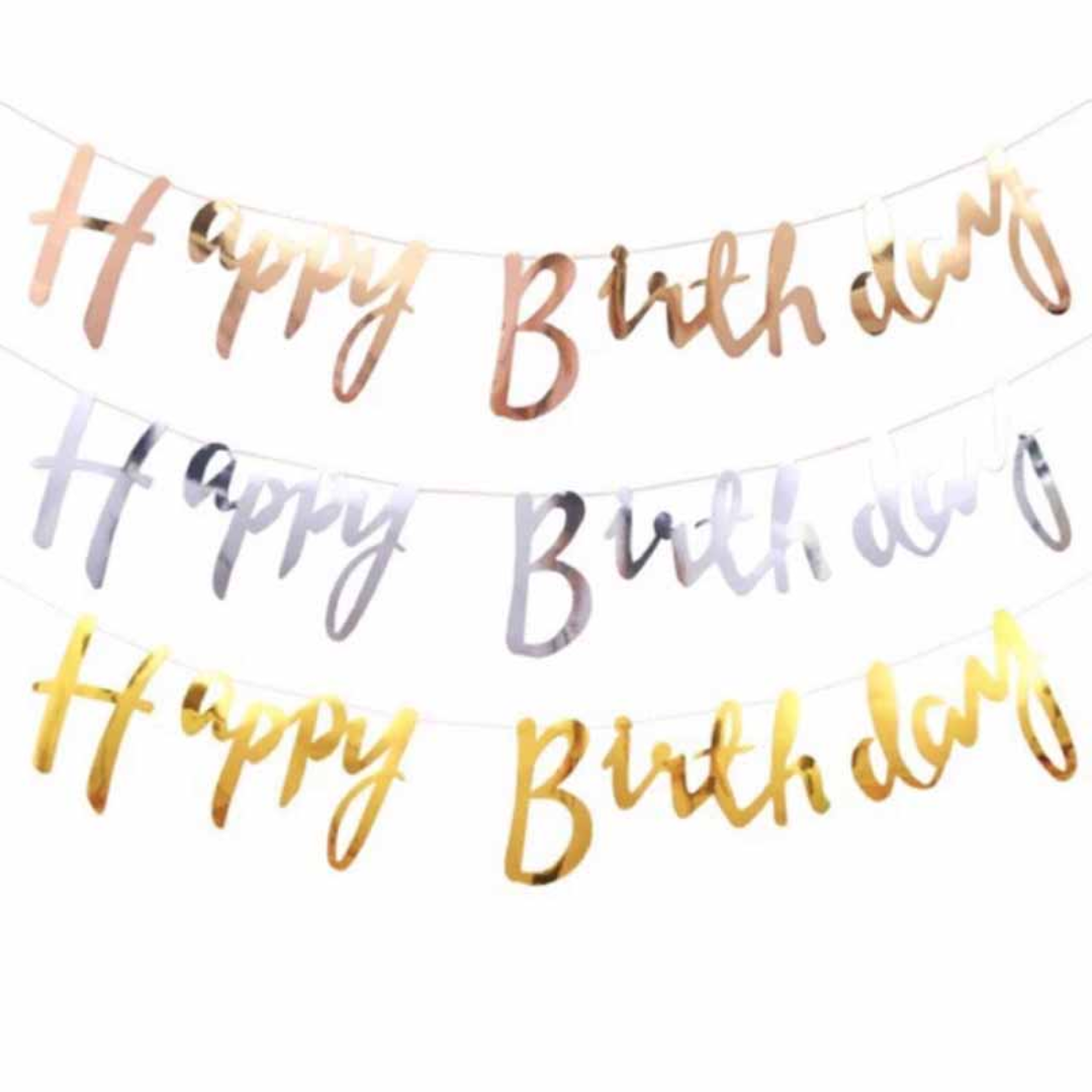 Shiny Happy Birthday Banner
