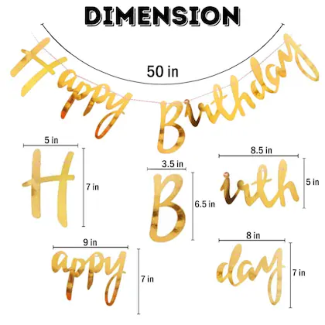 Shiny Happy Birthday Banner