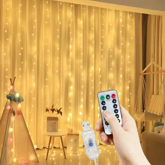 3M Curtain String Light, USD Powered Fairy Lights