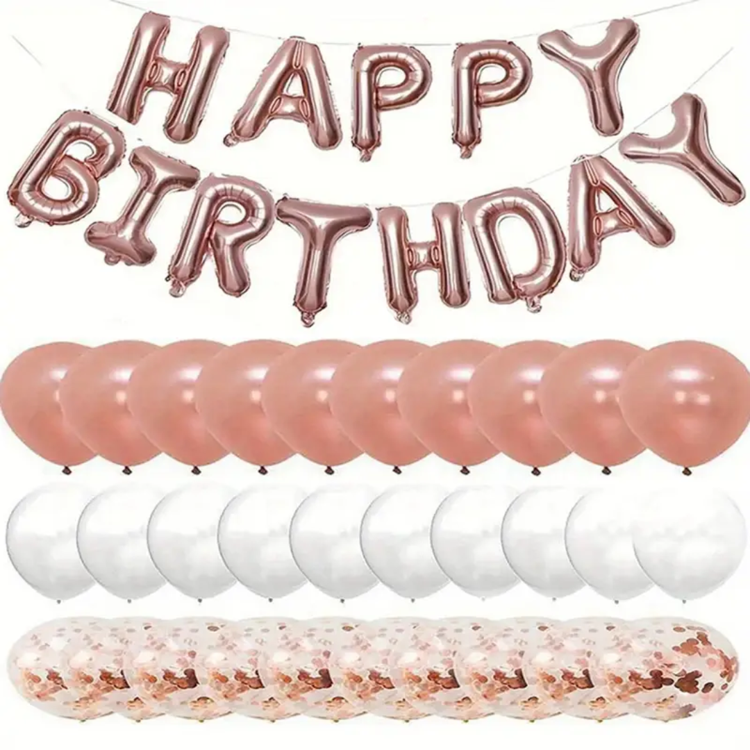 43pcs Rose gold Balloon set