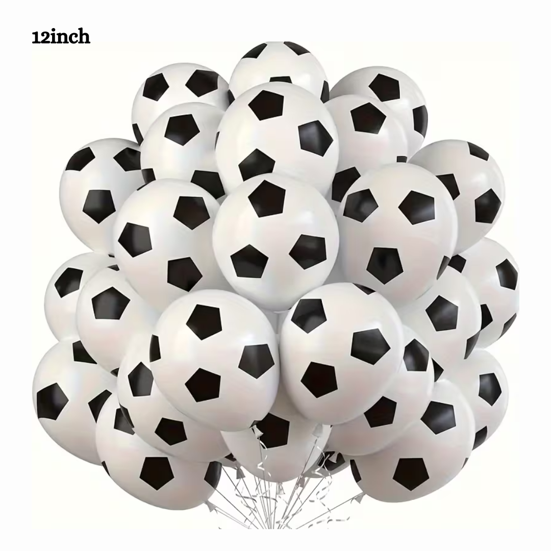 1pcs 12inch Black and White Football Soccer Latex Balloon