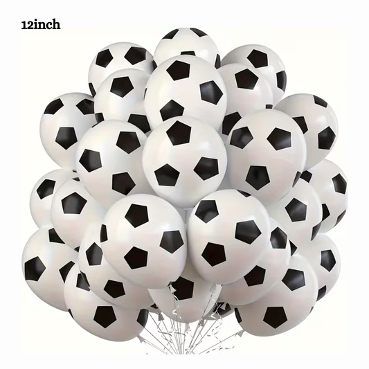 1pcs 12inch Black and White Football Soccer Latex Balloon