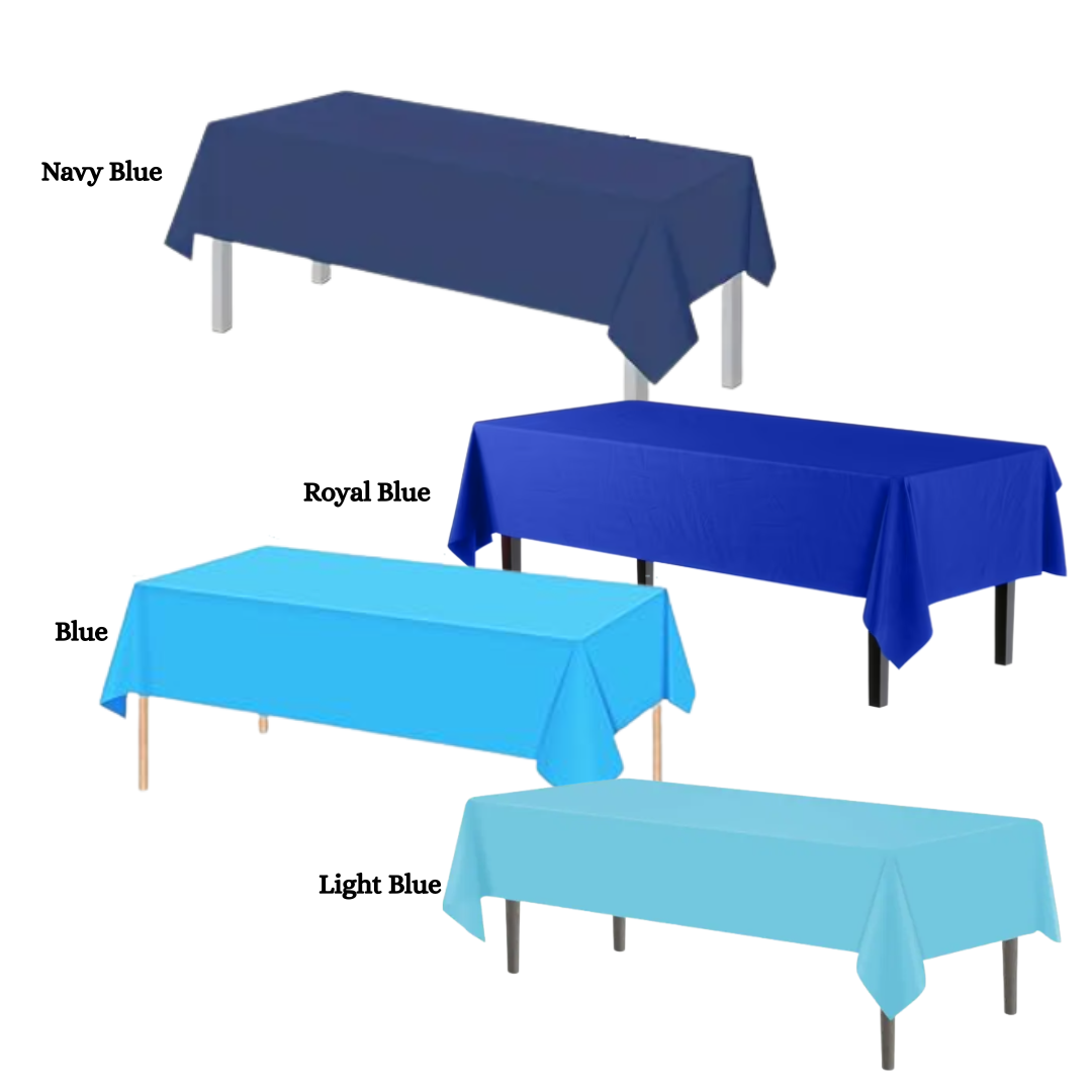 Blue Party Polyester Table Cover