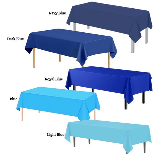 Blue Party Polyester Table Cover