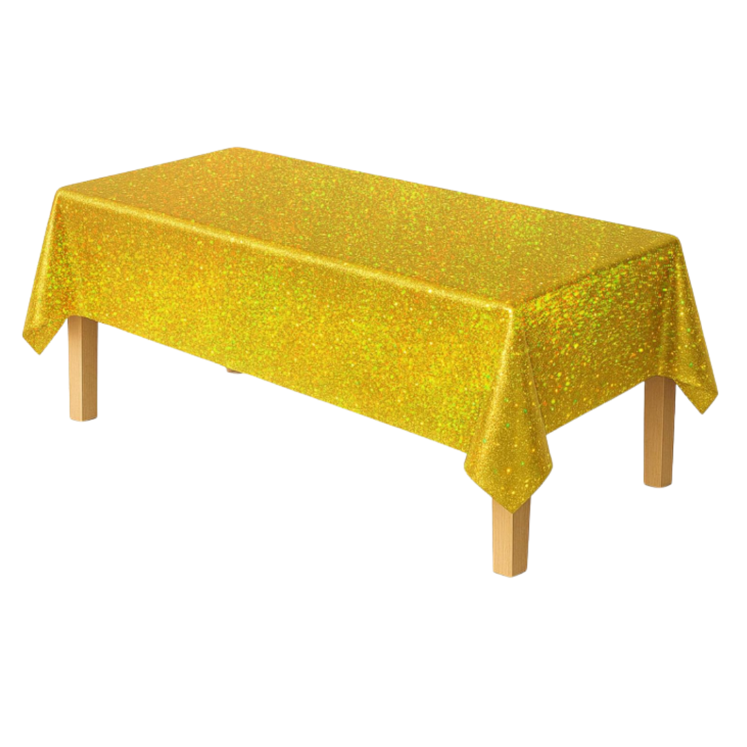 Iridescent Gold Disposable Party Table Cover
