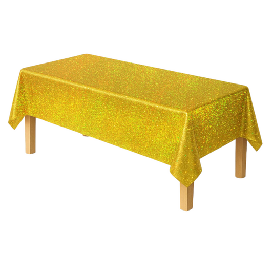 Iridescent Gold Disposable Party Table Cover