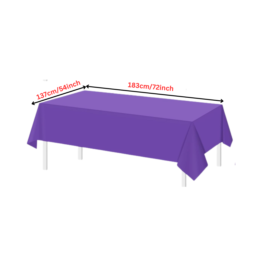 1pcs Plastic Table Cover (size: 183 x 137cm)