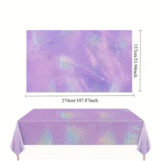 Iridescent Laser Plastic Table Cover