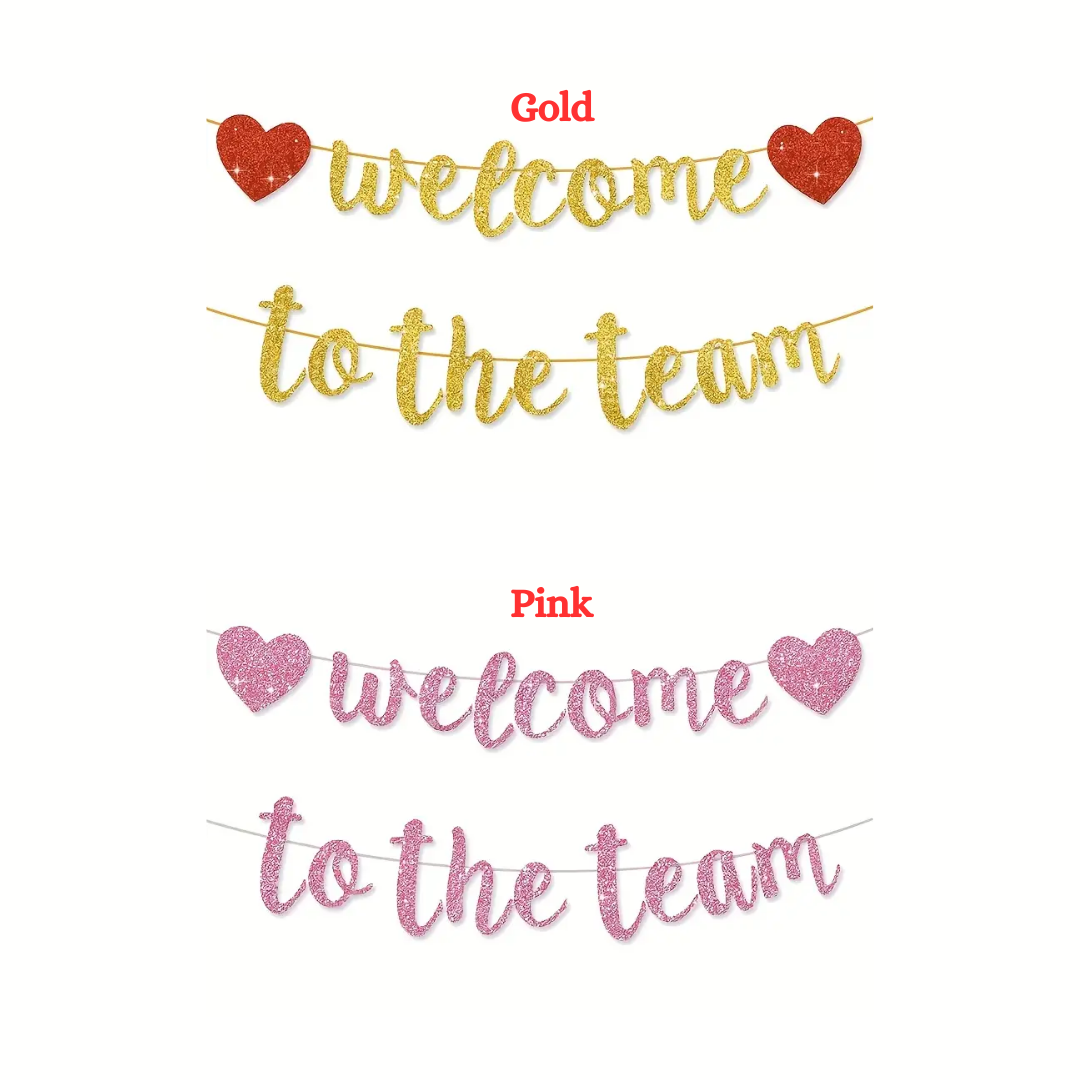 Welcome to The Team Glitter Banner