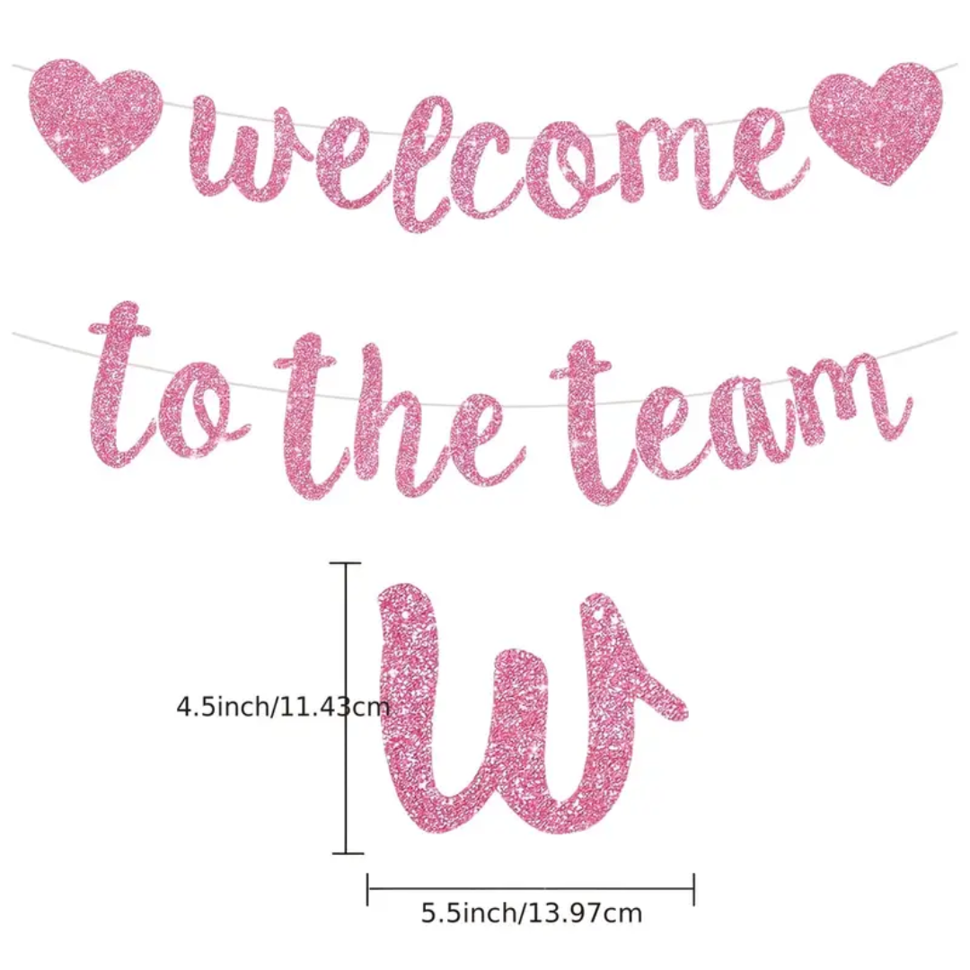Welcome to The Team Glitter Banner