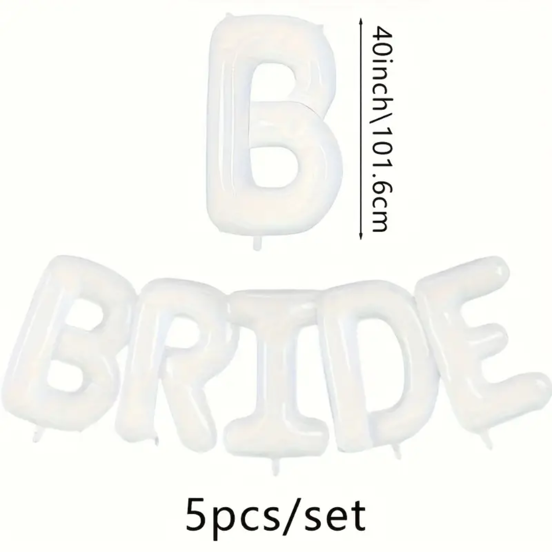 40Inch White BRIDE Foil Balloon