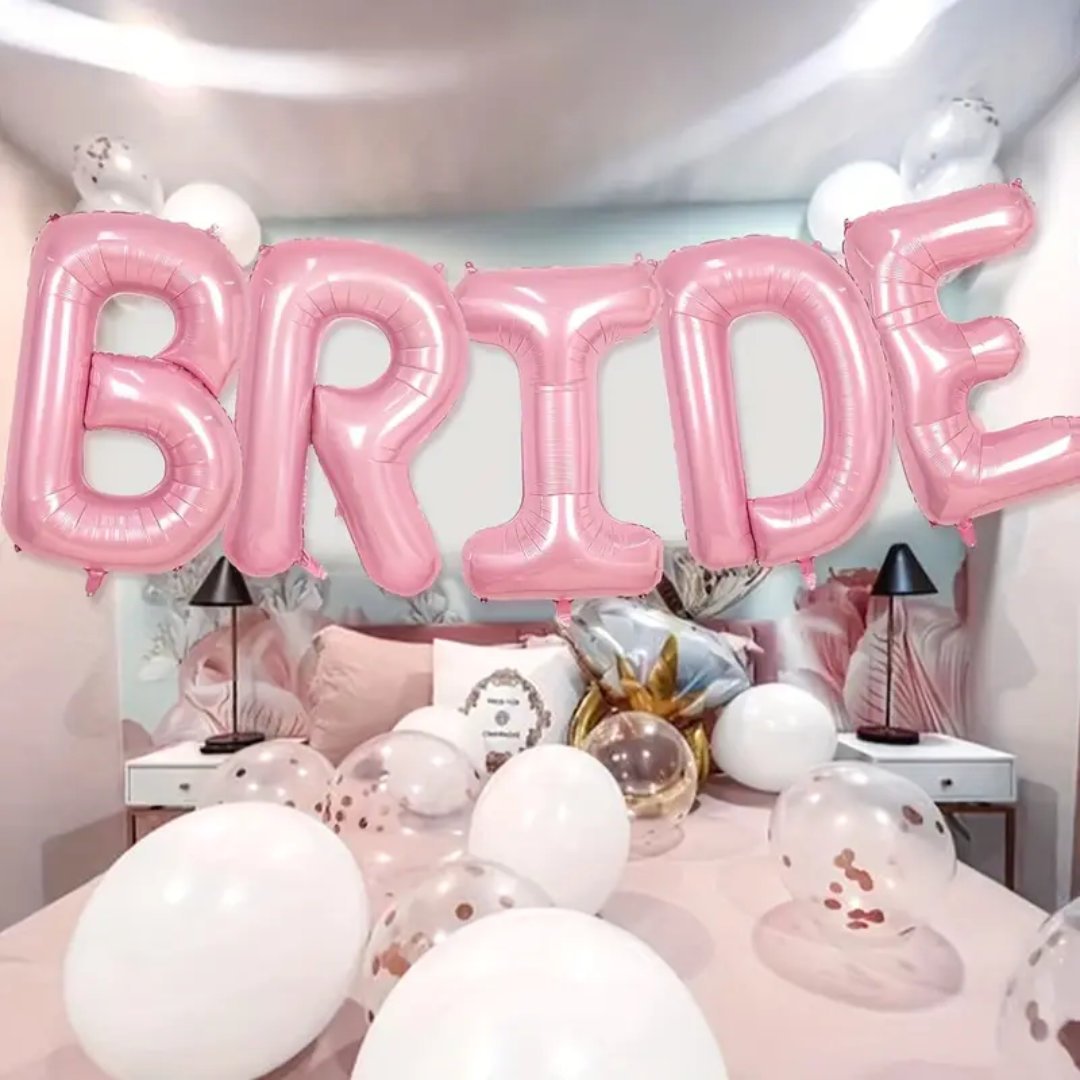 40Inch Pink BRIDE Foil Balloon