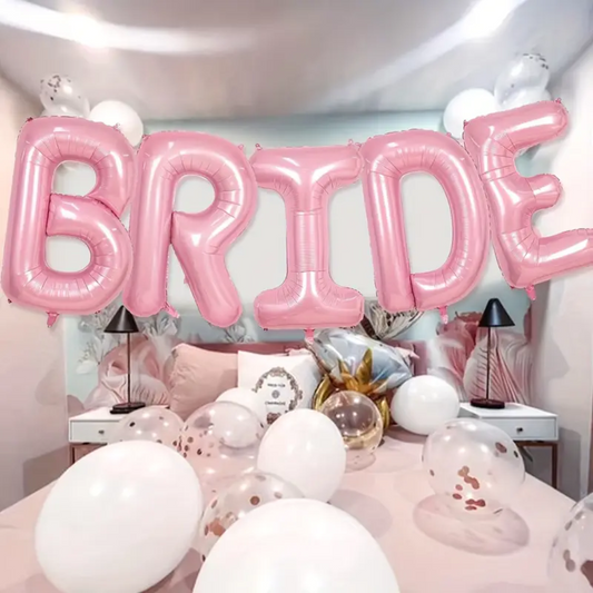 40Inch Pink BRIDE Foil Balloon