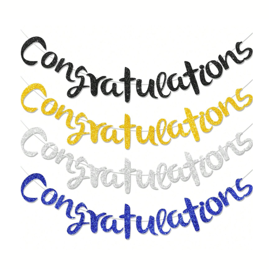 Congratulation Glitter paper Banner