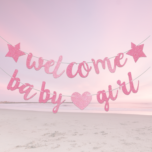 Welcome Baby Girl Banner