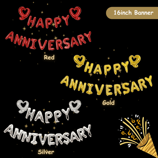 Happy Anniversary Foil Banner