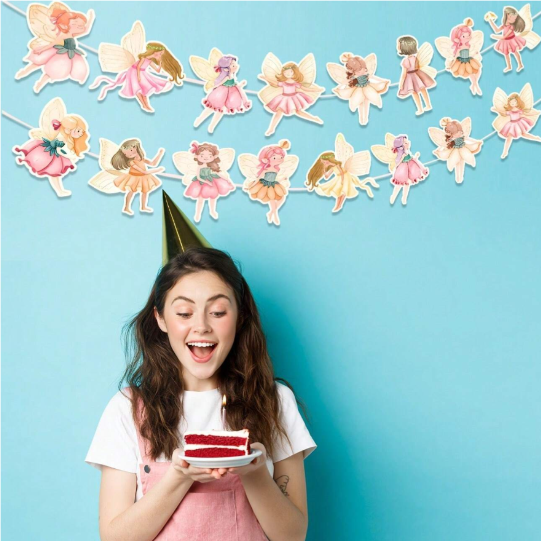 16pcs Fairy Theme Birthday Banner