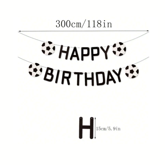Football theme Happy Birthday Banner‎
