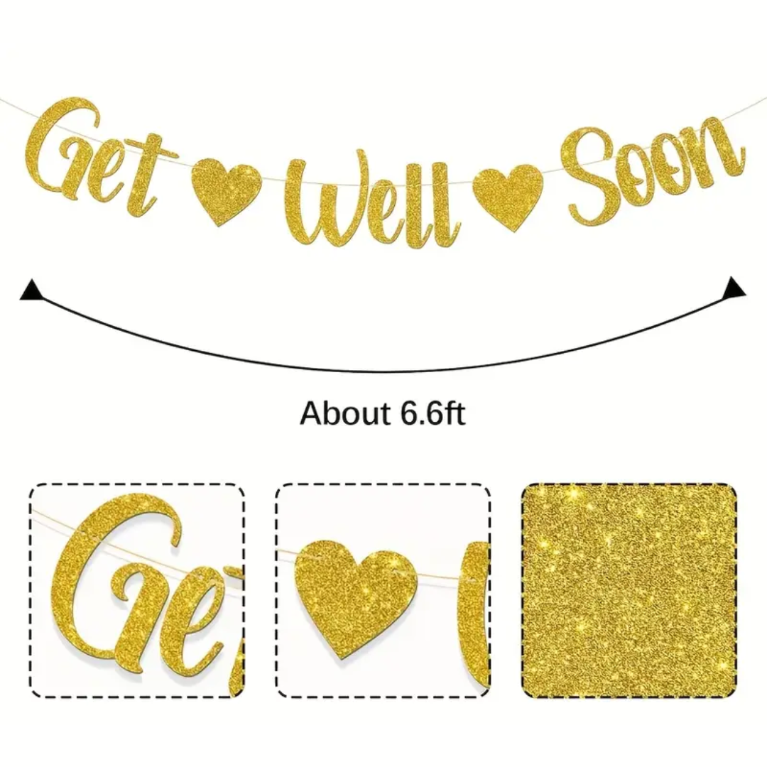 Gold Get will soon Glitter Banner
