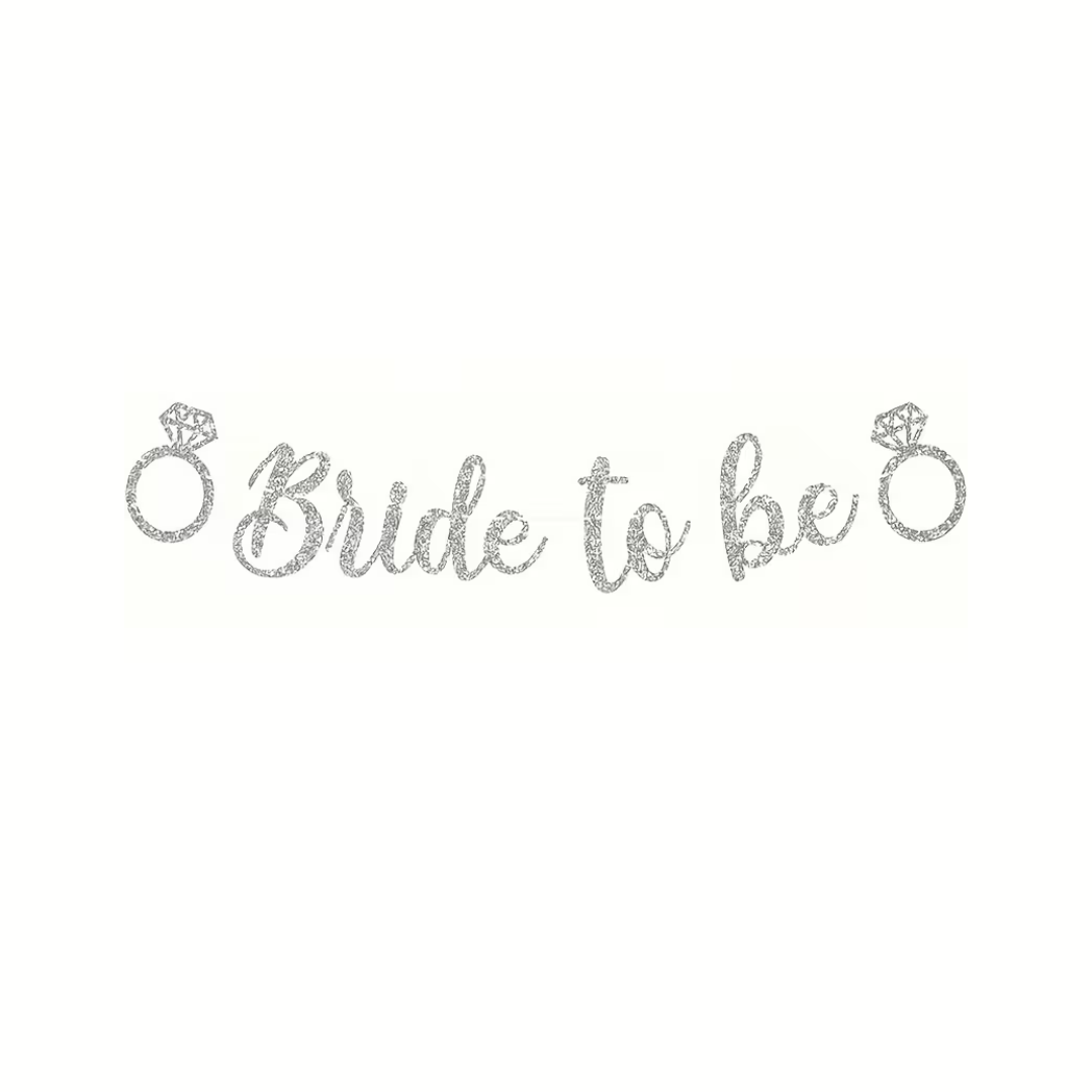 Bridal Party Glitter Bride to be Banner
