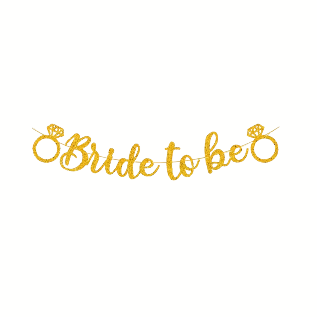 Bridal Party Glitter Bride to be Banner
